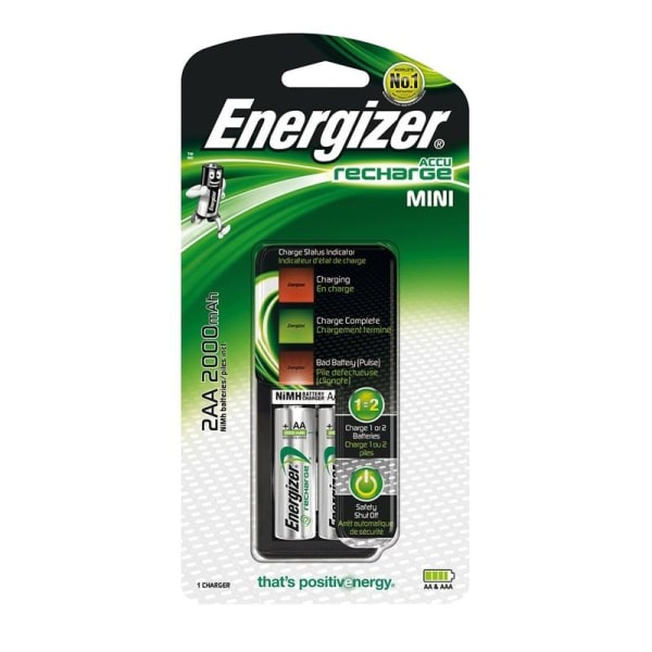 Energizer NiMH akkulaturi AA / AAA | 1.2 V DC | 2x AA/LR6 | Euro