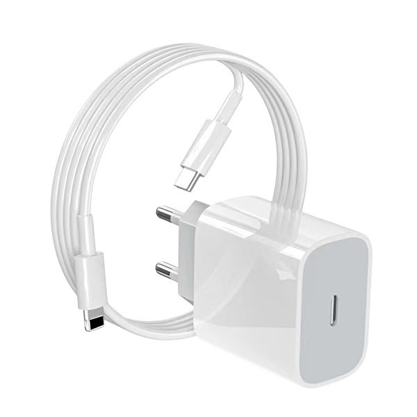 Hurtigoplader 20W USB-C til Lightning til iPhone og iPad, Hvid