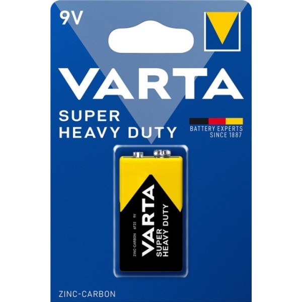 Varta 6F22/9 V Block (2022) batteri, 1 st. blister Zink- kol bat