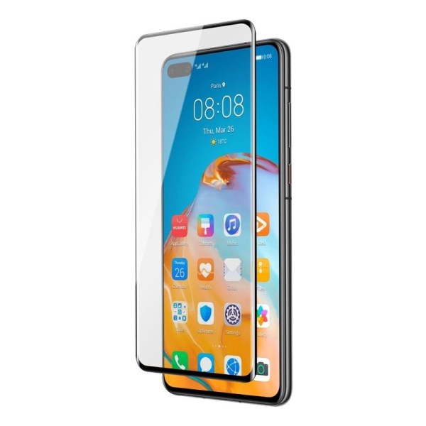 DELTACO screen protector for Huawei P40 Pro, 2.5D glass, full sc Transparent