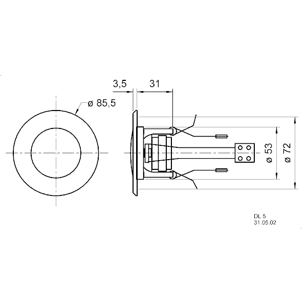 Visaton DL 5 - 8 Ohm - 5 cm (2") kattokaiutin