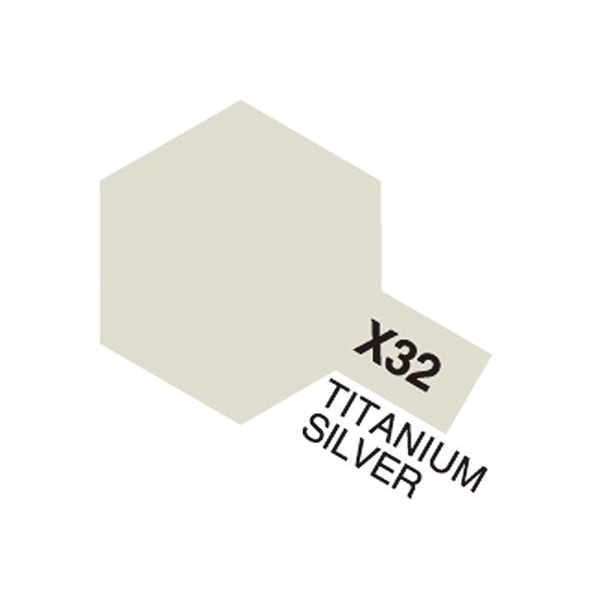 TAMIYA Acrylic Mini X-32 Titanium Silver (Gloss) Silver