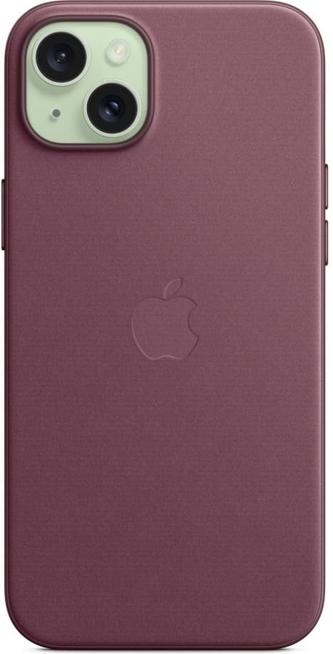 Apple iPhone 15 Plus FineWoven-kuori MagSafella, mulperinpunainen Röd