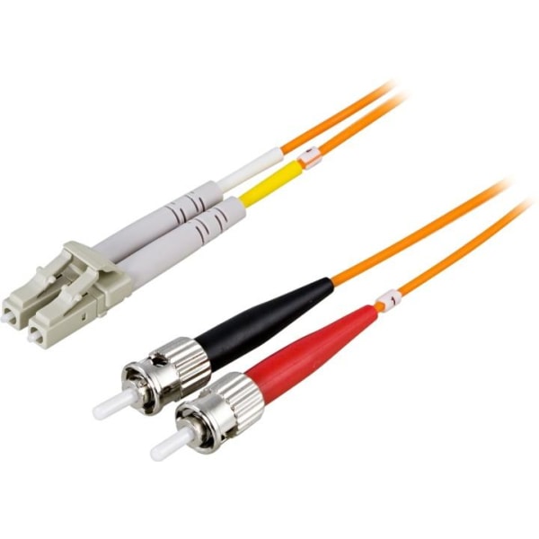 DELTACO fiberkabel, <b>LC - ST</b>, 62,5/125, OM1, duplex, multi