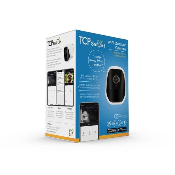 Tcp Smart Wifi Utomhuskamera 1080P 16Gb Vit