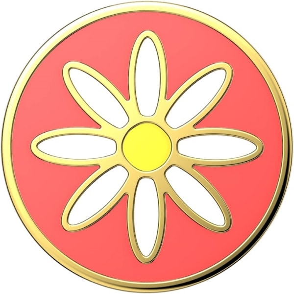 PopSockets Enamel Quaint Daisy Coral Aftageligt Greb m. Standerfunktion Premium