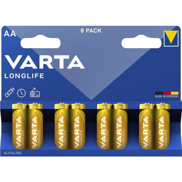 Varta Longlife AA 8 Pack (B)