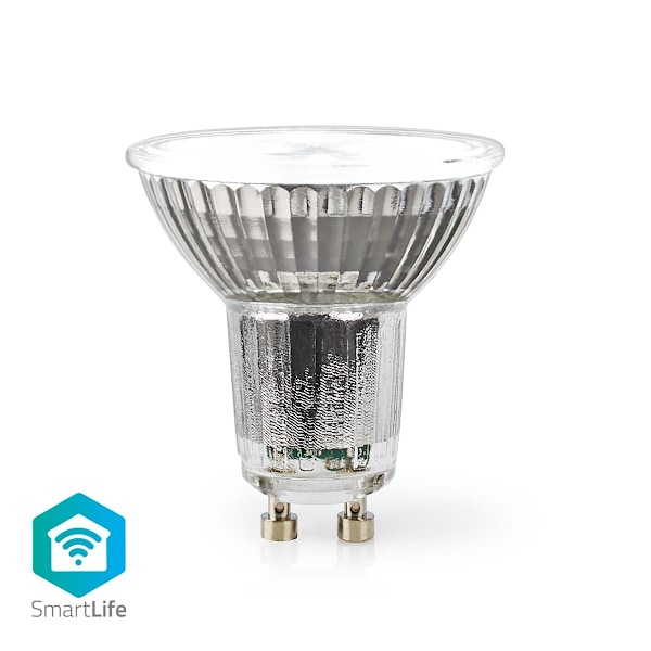 Nedis SmartLife LED Spot | Wi-Fi | GU10 | 345 lm | 5 W | RGB / Varm till cool vit | 2700 - 6500 K | Energiklass: G | Android™ / IOS | PAR16 | 1 st