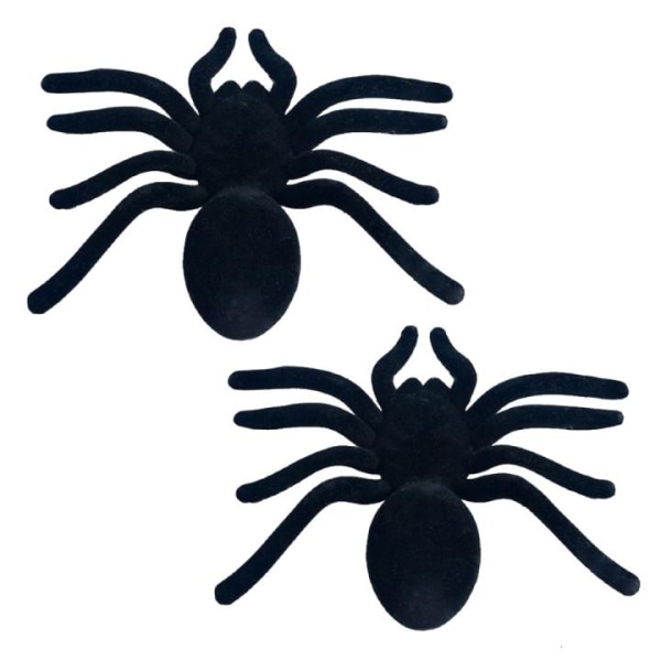Läskig spindel med mjukt yttertyg, 16,5x10 cm, 2st