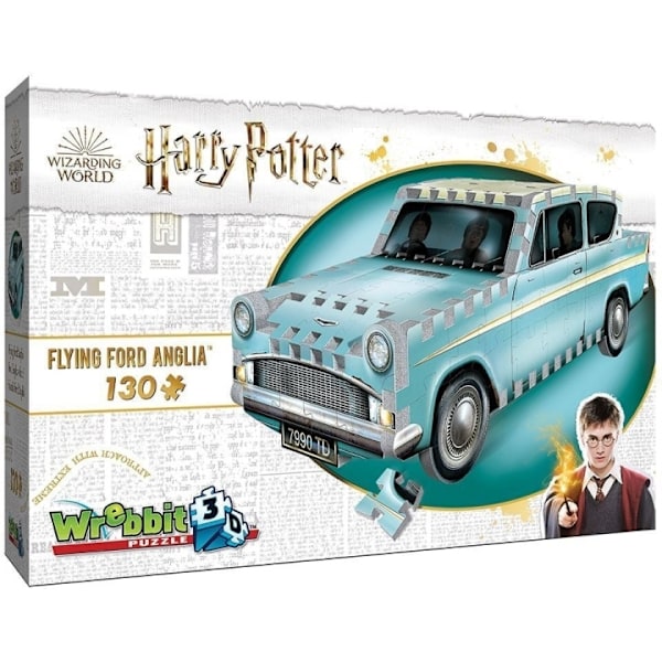 Wrebbit Flying Ford Anglia 3D-pussel, 130 bitar