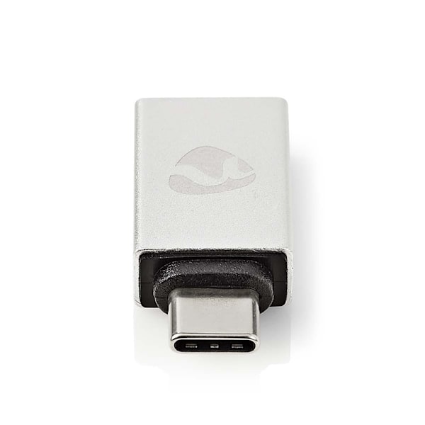 Nedis USB-C™ Adapter | USB 3.2 Gen 1 | USB-C™ Han | USB-A Hun | 5 Gbps | Runde | Nikkelplateret | Sølv | Cover Window Box