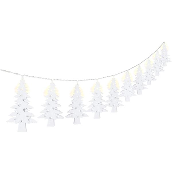 Goobay 10 LED-lampor "Julgran" med timerfunktion, varmvit (3000 K), batteridriven