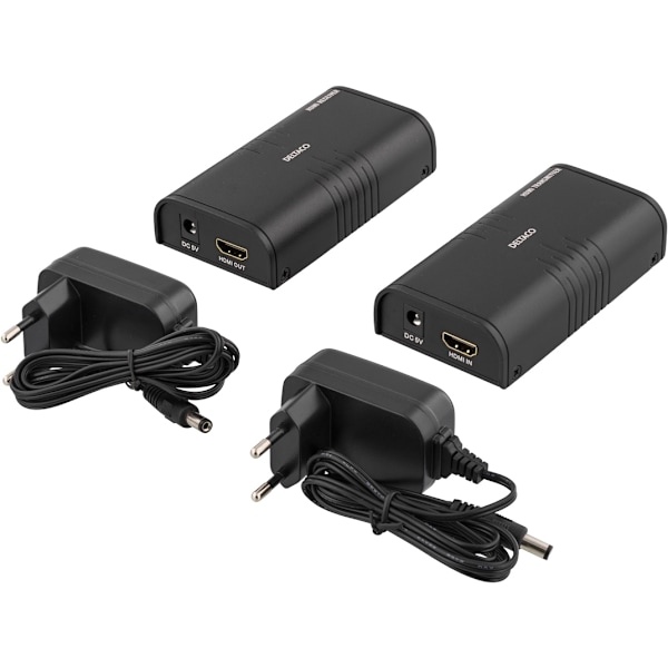 DELTACO HDMI-vahvistin, käytt. Ethernet-kaap., 1080p jopa 120m, musta