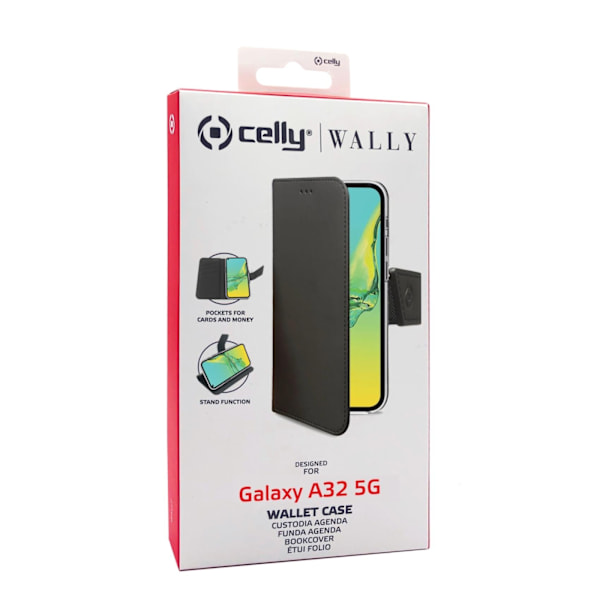 Celly Wallet Case Galaxy A32 5G SM-A326B Svart