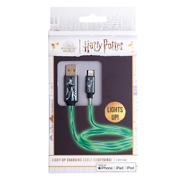 Harry Potter USB A til Lightning Light-Up 1,2m MFI Patronus