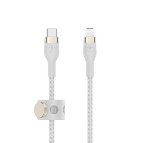 Belkin BOOST CHARGE USB-C til LTG_Braided Silicon, 3m, hvid