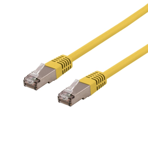 DELTACO U/STP Cat6a patchkabel, LSZH, 0,3m, Yellow