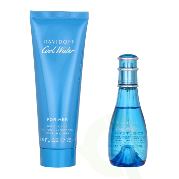 Davidoff Cool Water Woman -lahjasetti 105 ml Edt Spray 30 ml / Body Lot