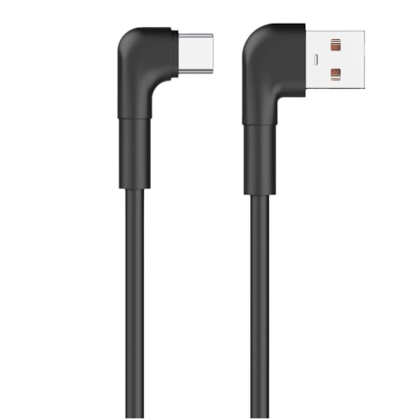 Maxlife MXUC-09 Vinklet kabel USB - USB-C 1,0 m 3A, Sort