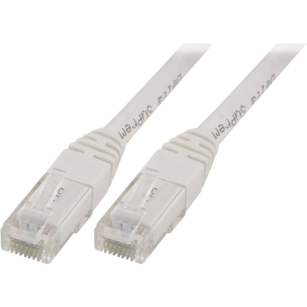 DELTACO U/UTP Cat5e patchkabel, 0.5m, hvid