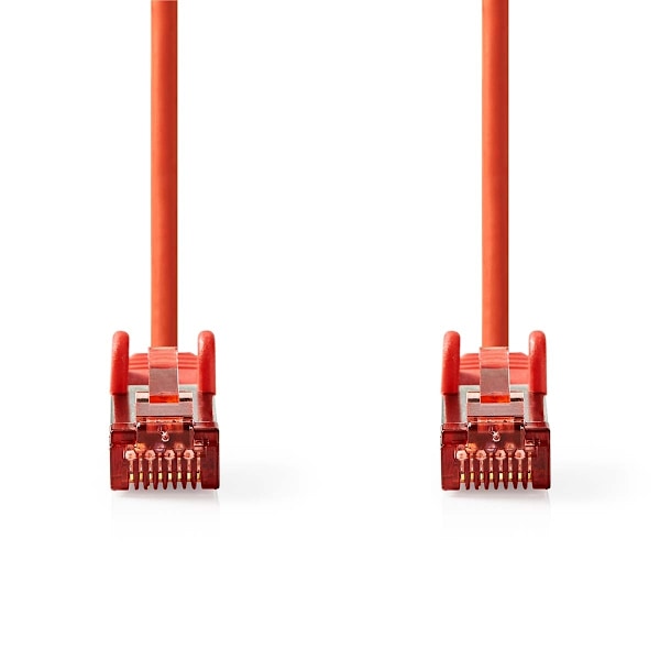 Nedis CAT6 Nätverkskabel | RJ45 hane | RJ45 hane | S/FTP | 10.0 m | Rund | LSZH | Röd | Kuvert