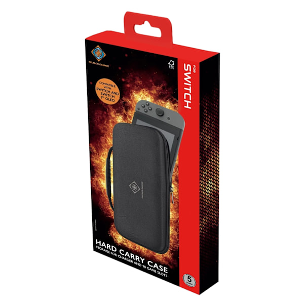 DELTACO GAMING hårt skyddsfodral för Nintendo Switch, 10 platser för spel