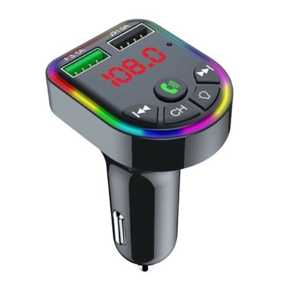 FM-Sändare med Bluetooth och 2 x USB-Laddportar 3.1/1.0 A