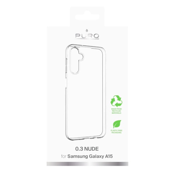 Puro Samsung Galaxy A15 0.3 NUDE ultra slim TPU etui, transp Transparent