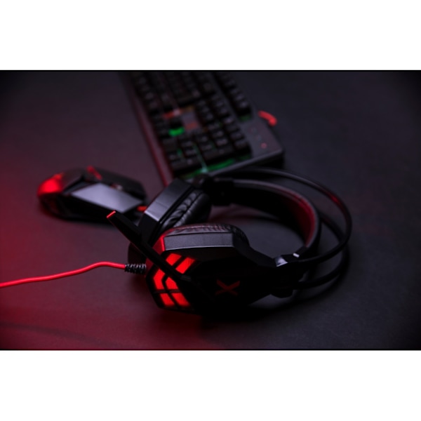 Maxlife Gaming MXGH-200 trådade over-ear hörlurar 3,5 mm svart