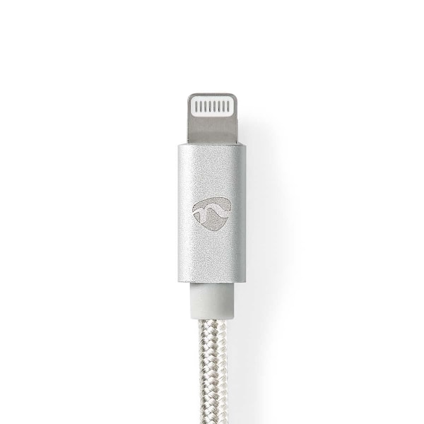 Nedis Lightning Kabel | USB 2.0 | Apple Lightning, 8-stifts | USB-A Hane | 480 Mbps | Guldplaterad | 2.00 m | Rund | Flätad / Nylon | Aluminium | Kart