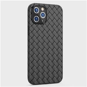 Vævet TPU-etui til iPhone 13 Pro Max, Sort Svart