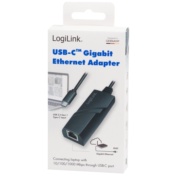 LogiLink USB-C -> Verkkoliitäntä RJ45 Gigabit