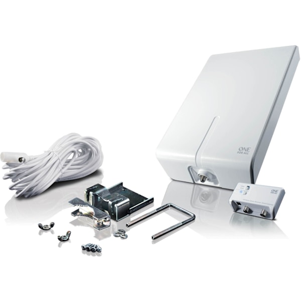 One for All SV 9455-5G -aktiivinen DVB-T/T2 -ulkoantenni LTE-suodattimella, 52 dB