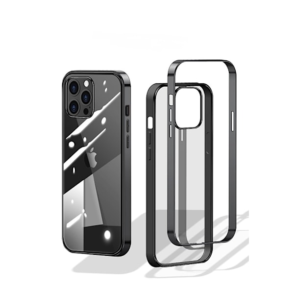 Stilrent skal med färgade kanter till iPhone 12 Mini Transparent