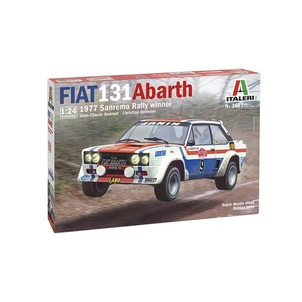 ITALERI 1:24 Fiat 131 Abarth 1977 San Remo Rally Winner