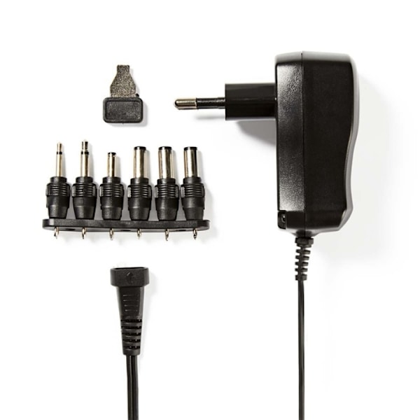 Nedis Universal AC Power Adapter | 7.2 W | 3 - 12 V DC | 1.80 m | 1.0 A A | 6 plug(s) | Sort Sort