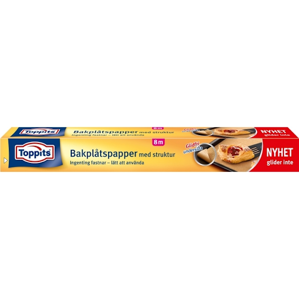 Toppits Bakplåtspapper Rulle 8M Glidfr