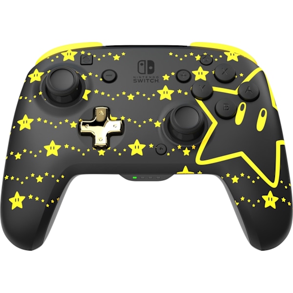 PDP Gaming Rematch Glow Wireless Controller - trådlös spelkontroll, Mario Stars, Switch