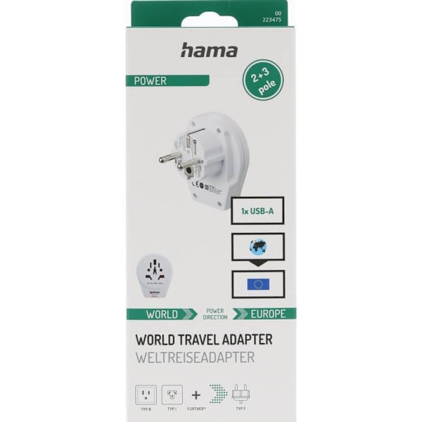 Hama Reseadapter Världen WORLD-EU