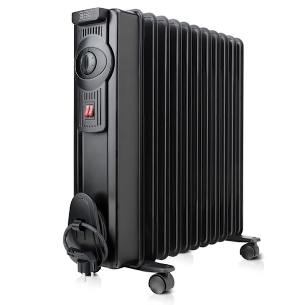 BLACK+DECKER Olieradiator 1500W Sort Sort