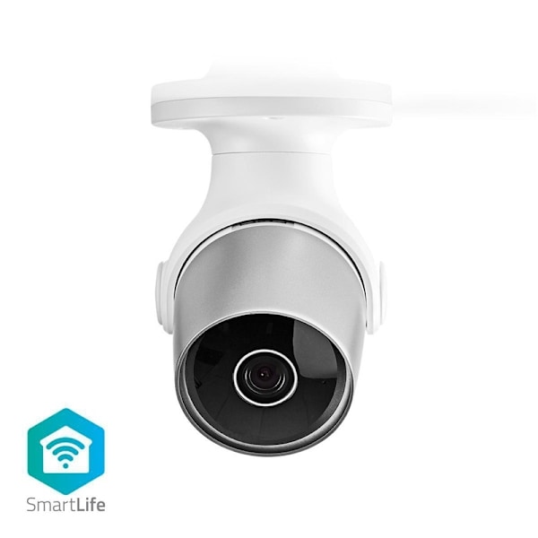 Nedis SmartLife Utomhus Kamera | Wi-Fi | Full HD 1080p | IP65 | microSD (ingår inte) / Molnlagring (tillval) | 12 V DC | Med rörelsesensor | Nattsikt