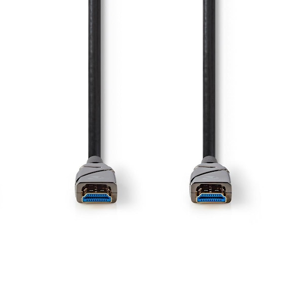Nedis Aktiivinen Optinen High Speed HDMI-kaapeli, jossa Ethernet | HDMI™ liitin | HDMI™ liitin | 4K@60Hz | 18 Gbps | 30.0 m | Pyöreä | PVC | Musta | P