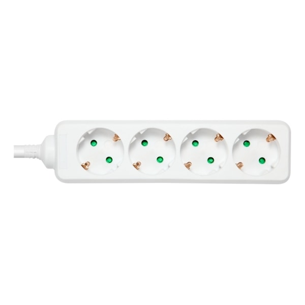 DELTACO outlet 4xCEE 7/3 1xCEE 7/7 1,5m white