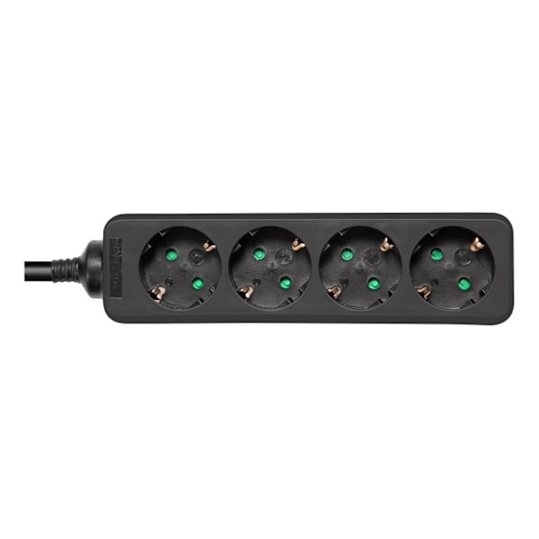 DELTACO outlet 4xCEE 7/3 1xCEE 7/7 3m black