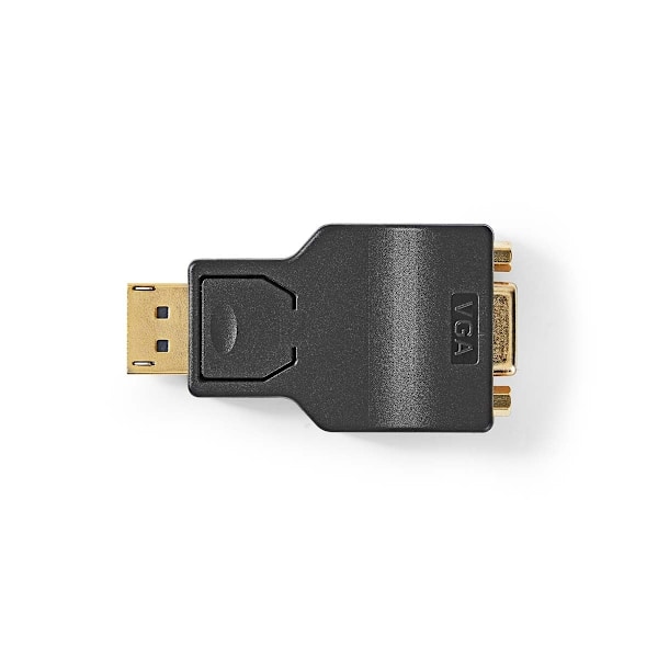 Nedis DisplayPort adapter | DisplayPort Han | VGA Hun | 1080p | Guldplateret | Lige | Runde | ABS | Antracit | Box