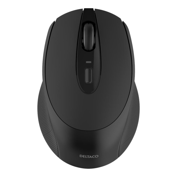 DELTACO Wireless office silent mouse, USB receiver, rubber coated