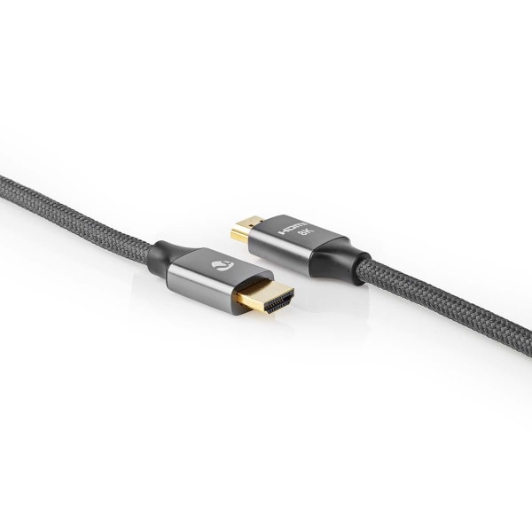 Nedis Ultra High Speed ​​HDMI ™ -kaapeli | HDMI™ liitin | HDMI™ liitin | 8K@60Hz | 48 Gbps | 3.00 m | Pyöreä | 6.7 mm | Gun Metal Harmaa | Kuorilaatik