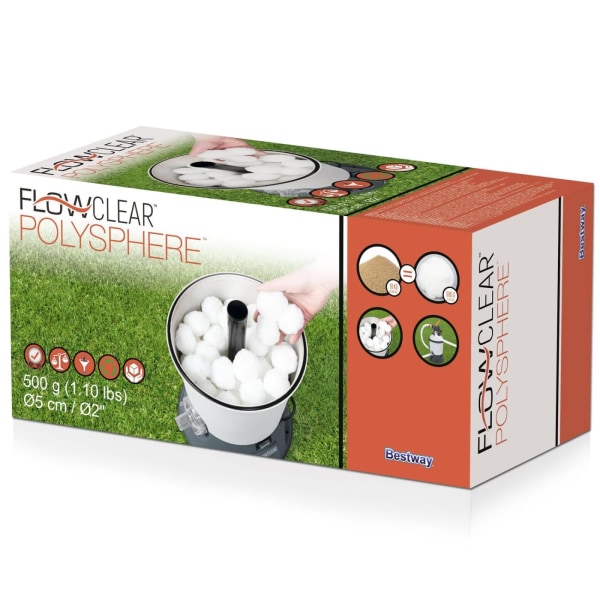 Bestway Flowclear Polysphere - Filterbolde til pool, 500 g
