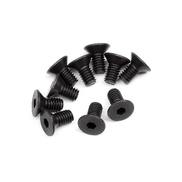 Flat Head Screw M4X8Mm (Hex Socket/10Pcs)