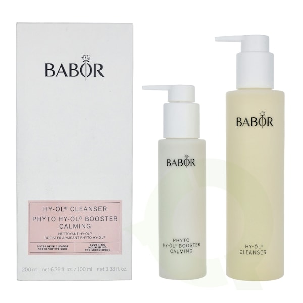 Babor Hy-Oil Cleansing Phyto Booster Calming Set 300 ml Cleansing Oil 200ml/Booster Calming 100ml - For Sensitive Skin